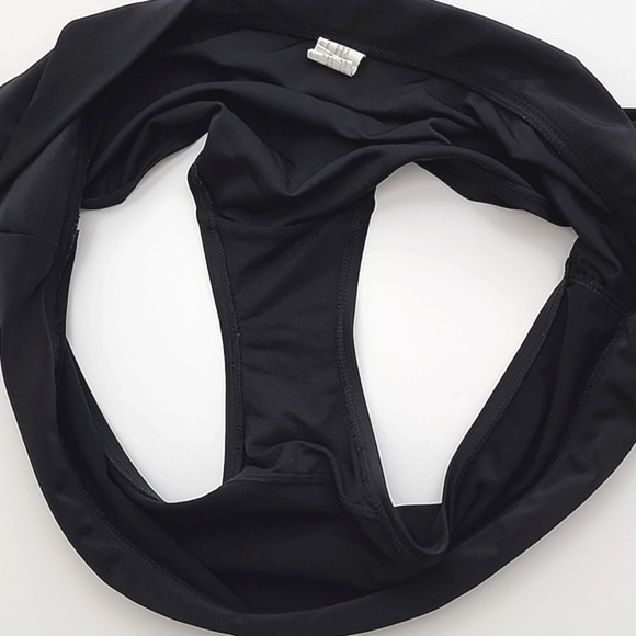 Christina  Women's Black Swim Bikini Bottom Foldover Hem Size 18 - Picture 5 of 11